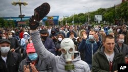 На предвыборном митинге в поддержку кандидатов оппозиции. Минск, 31 мая 2020.