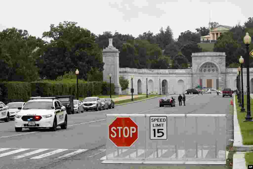 &laquo;قبرستان ملی آرلینگتون&raquo; در ایالت ویرجینیا روز چهارشنبه در پی تهدید به بمبگذاری به طور کامل تخلیه و تعطیل شد.