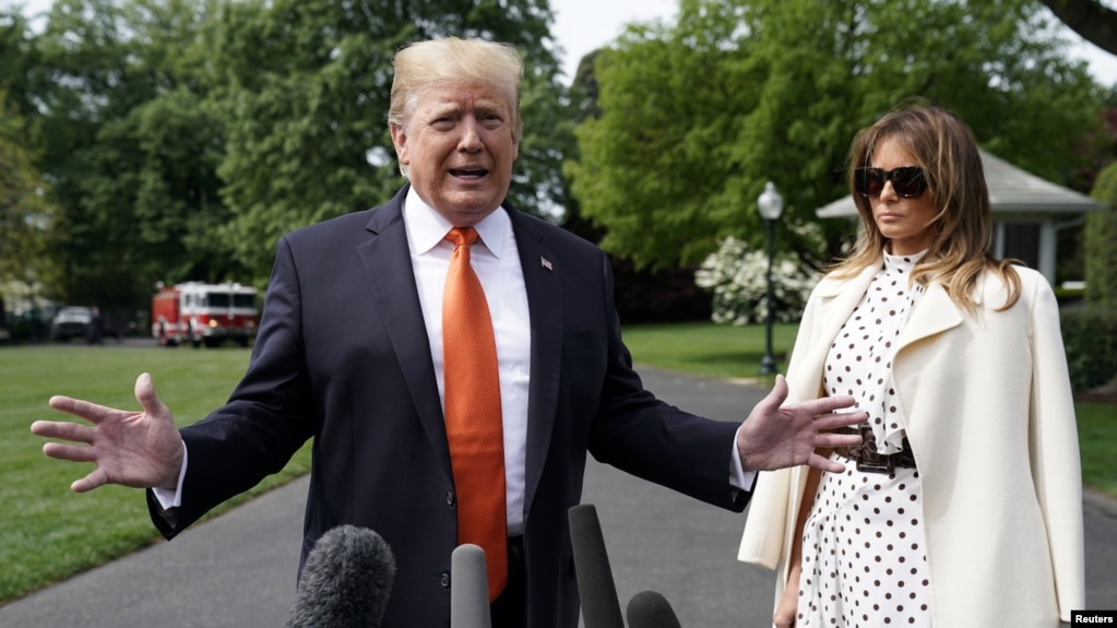 El presidente Donald Trump dijo el miércoles 24 de abril de 2019 a periodistas en la Casa Blanca que acudirá directamente a la Corte Suprema de EE.UU. si los demócratas tratan de hacerle un juicio político.