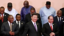 中国国家主席习近平与非洲领导人出席中非合作论坛北京峰会（美联社2018年9月）