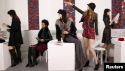 Models present creations from the Diane von Furstenberg Fall/Winter 2016 Collection during New York Fashion Week, Feb. 14, 2016.