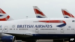 
Pesawat British Airways terparkir di Bandara Heathrow, 10 Januari 2017.
