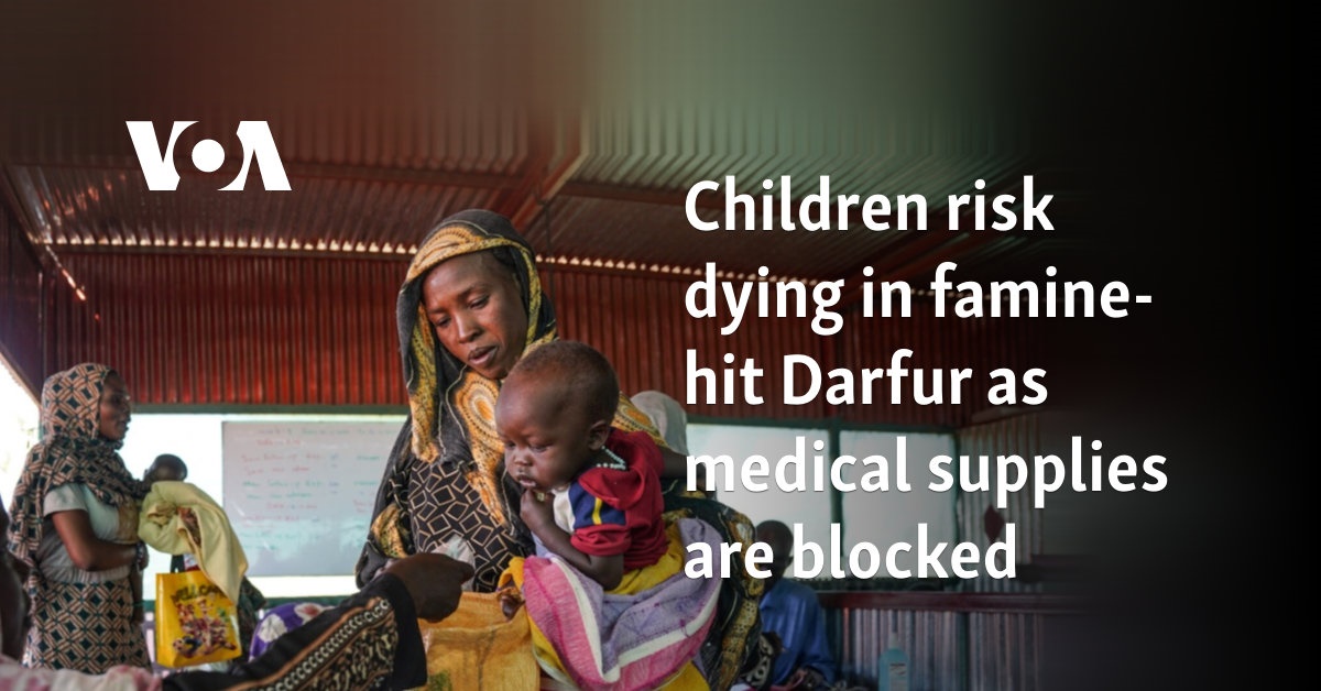 Children risk dying in famine-hit Darfur as medical supplies are blocked  