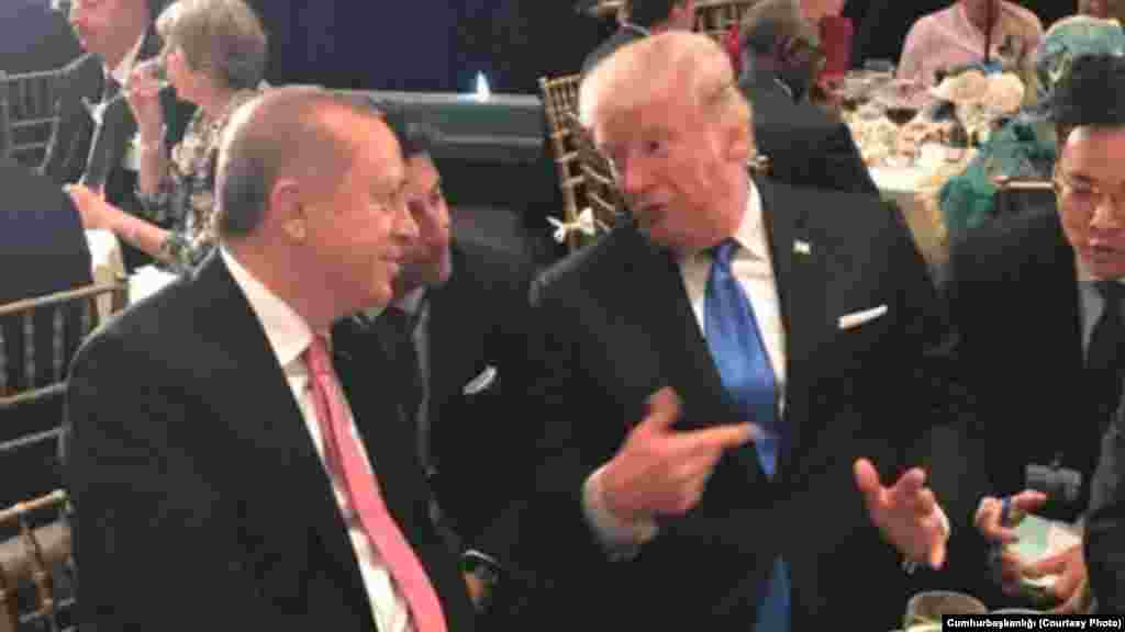 Presidente Trump com o Presidente da Turquia Recep Erdogan.