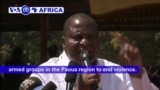 VOA60 Africa - CAR: President Faustin Touadera calls on armed groups in the Paoua region to end violence