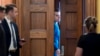 President-elect Donald Trump's nominee to be attorney general, Matt Gaetz, closes a door to a private meeting at the Capitol in Washington, Nov. 20, 2024.