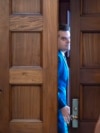 President-elect Donald Trump's nominee to be attorney general, Matt Gaetz, closes a door to a private meeting at the Capitol in Washington, Nov. 20, 2024.