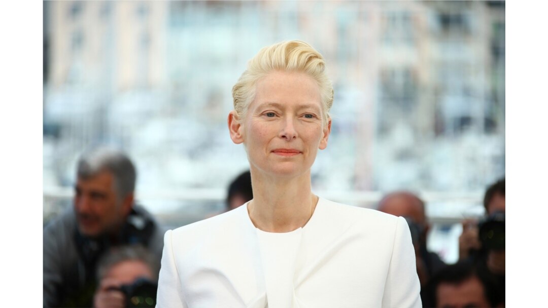 Actress Tilda Swinton poses for photographers at 72nd international film festival, Cannes, southern France, May 15, 2019.