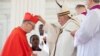 Pope Francis leads a consistory ceremony