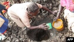 Watering hole for South Sudan refugees in Jamam, Upper Nile State