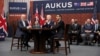 U.S. President Joe Biden meets with Australian Prime Minister Anthony Albanese and British Prime Minister Rishi Sunak, at Naval Base Point Loma in San Diego, California March 13, 2023.