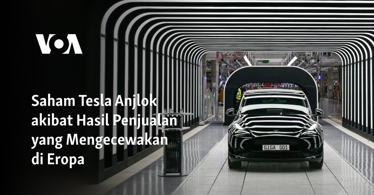 Saham Tesla Anjlok akibat Hasil Penjualan yang Mengecewakan di Eropa