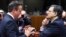 FILE - European Commission President Jose Manuel Barroso (R) and Britain's Prime Minister David Cameron are seen talking during a European Union leaders summit in Brussels.