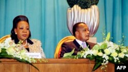 Catherine Samba-Panza et Denis Sassou Nguesso lors du forum de Brazzaville, 21 juillet 2014. C