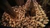 Worshippers take part in a procession during the Catholic Washing of the Feet ceremony on Easter Holy Week in the Church of the Holy Sepulchre in Jerusalem's Old City.