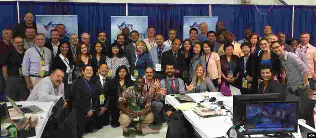 Voice of America crew at the DNC in Philadelphia. 