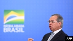 Brazilian Economy Minister Paulo Guedes announces measures to stimulate the economy at Planalto Palace in Brasilia, July 24, 2019.