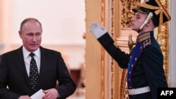 Le président russe Vladimir Poutine avant une réunion du Conseil d'Etat au Kremlin à Moscou le 27 décembre 2017.