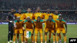 L'équipe de Côte d'Ivoire lors d'un match contre le Cameroun, Douala, le 16 novembre 2021. 