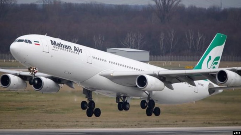 资料照：伊朗马汉航空公司(Mahan Air)一架客机正从跑道起飞。(photo:VOA)
