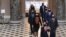 USA, Washington, House impeachment managers process through Statuary Hall to present arguments in the Senate impeachment trial against former President Donald Trump