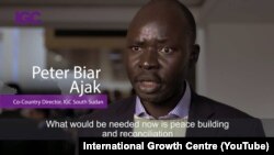 Peter Biar Ajak lors d'une interview pour le International Growth Centre. (Capture d'écran YouTube)