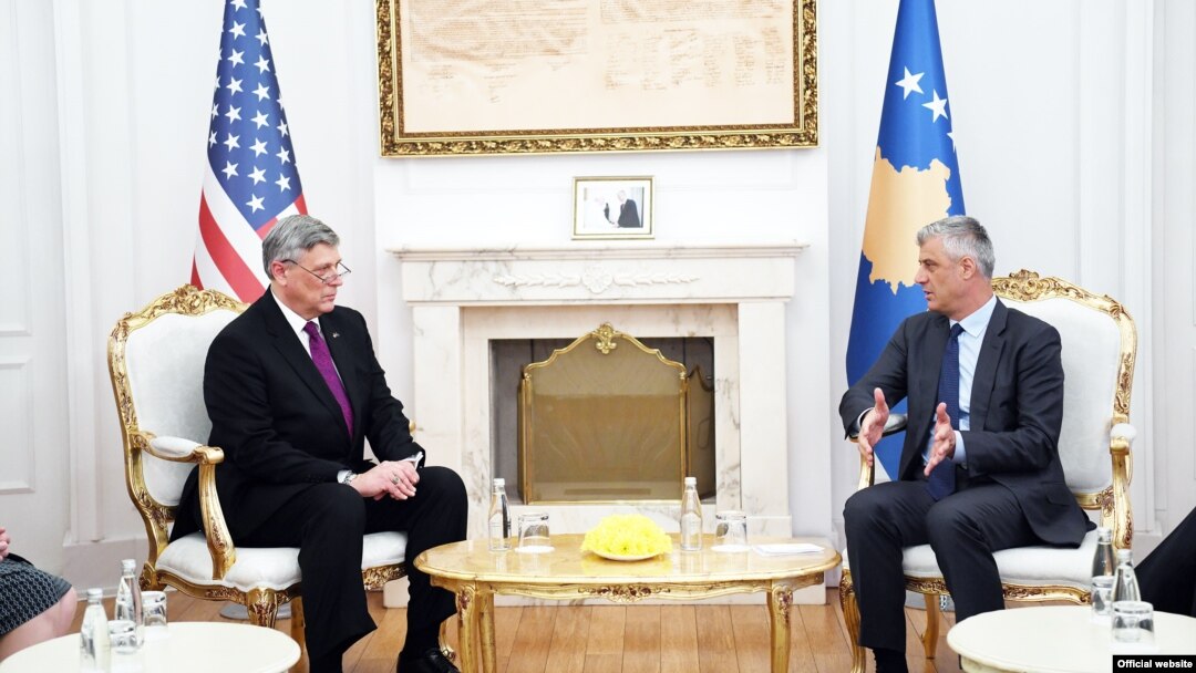 Novi američki ambasador na Kosovu Filip Kosent i predsednik Kosova Hašim Tači, 3. decembar 2018.
