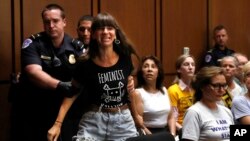 Protestas durante audiencia de confirmación del juez Brett Kavanaugh.