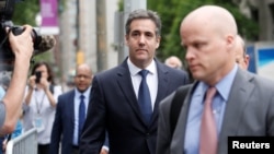 FILE - U.S. President Donald Trump's personal lawyer Michael Cohen arrives at federal court in Manhattan, New York, May 30, 2018. 