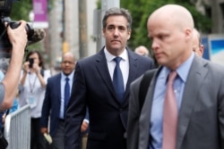 FILE - U.S. President Donald Trump's personal lawyer Michael Cohen arrives at federal court in Manhattan, New York, May 30, 2018.