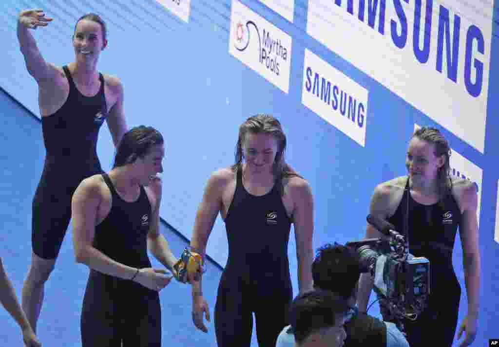 اعضای تیم چهار در دویست متر زنان آمریکا در مسابقات&nbsp;جهانی قهرمانی شنا در کره جنوبی رتبه دوم را کسب کردند.&nbsp;