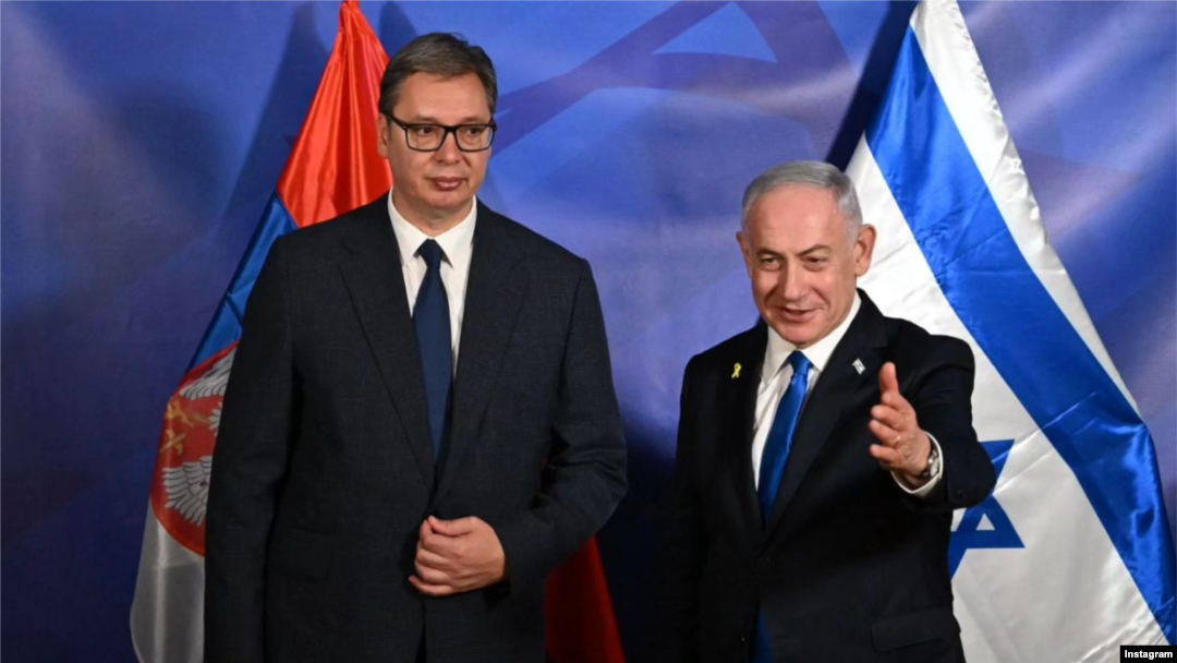 Predsednik Srbije Aleksandar Vučić i premijer Izraela Benjamin Netanjahu tokom susreta na marginama zasedanja Generalne skupštine Ujedinjenih nacija, u Njujorku, 26. septembra 2024. (Foto: Zvanični nalog predsednika Srbije na Instagramu, skrinšot)