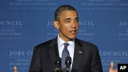 President Barack Obama speaks to employees and guests at Cree, Inc., a leading manufacturer of energy-efficient LED lighting, in Durham, N.C., June 13, 2011