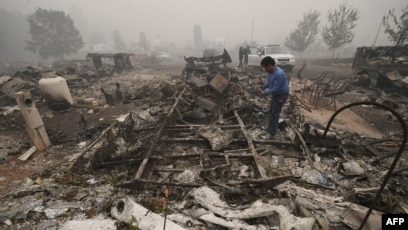 美国西海岸出现有利于扑救山火的天气