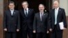 Foreign ministers, Venezuela's Elias Jose Jaua (L-R), Uruguay's Luis Almagro, Brazil's Antonio Patriota and Argentina's Hector Timerman, pose for the media before a Mercosur trade block meeting, in preparation for the group's presidential summit, in Monte