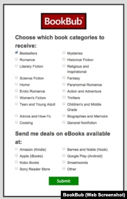 BookBub Genres