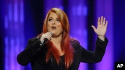 Wynonna Judd performs during the funeral for country music star George Jones in the Grand Ole Opry House on Thursday, May 2, 2013, in Nashville, Tenn.