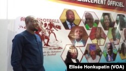 Sosthène Sèflémi, président élu de l'Association nationale des initiatives de formation en football (Anif-Football), au Bénin, 3 août 2018. (VOA/Elisée Honkupatin)