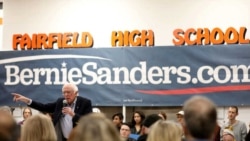 El candidato presidencial demócrata Bernie Sanders habló en la escuela secundaria Fairfield de Iowa, el 15 de diciembre 2019 (Foto: Reuters)