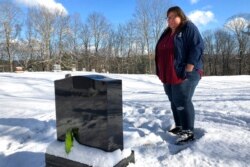 On Dec. 9, 2021, Deb Walker visits the grave of her daughter Brooke Goodwin, who died of an opioid overdose at age 23 in March 2021.
