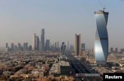 FILE - Buildings are seen in Riyadh, Saudi Arabia, Dec. 18, 2017.