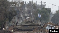 یک تانک اسرائيلی نزدیک شهر غزه - آرشیو