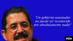 Manuel Zelaya dijo que perdirá a los mandatarios de la región que no reconozcan ningún gobierno impuesto por la fuerza.