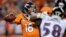 Payton Manning (18) se apresta a lanzar el balón en el juego inaugural de la NFL, que ganaron a Baltimore.