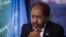 FILE—Somalia's President Hassan Sheikh Mohamud at the United Nations, December 12, 2023. Somalia on December 13, secured a 4.5 billion debt relief deal from its international creditors, the International Monetary Fund and World Bank said.