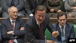 Дэвид Кэмерон выступает на парламентских дебатах. 12 декабря 2011г.