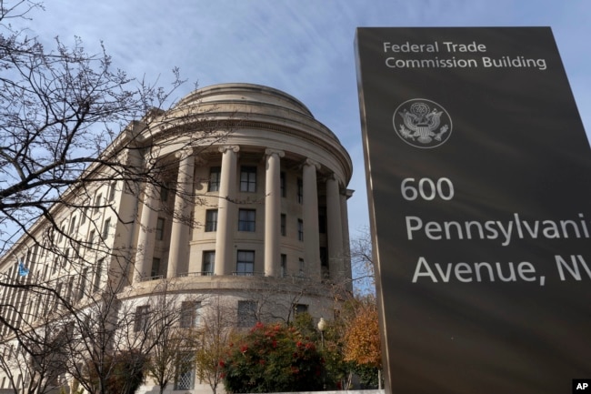 FILE - The Federal Trade Commission building is seen in Washington on Dec. 8, 2024. (AP Photo/Jose Luis Magana)