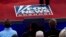 FILE - The Fox News channel logo is seen during a town hall meeting, in Milwaukee, Wisconsin, May 8, 2019.