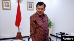 Indonesia's Vice President Jusuf Kalla looks on before an interview with Reuters in Jakarta, June 20, 2016. 