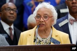 FILE - Georgia Senate Minority Leader Gloria Butler, D-Stone Mountain, at state Capitol on January. 25, 2023 in Atlanta.